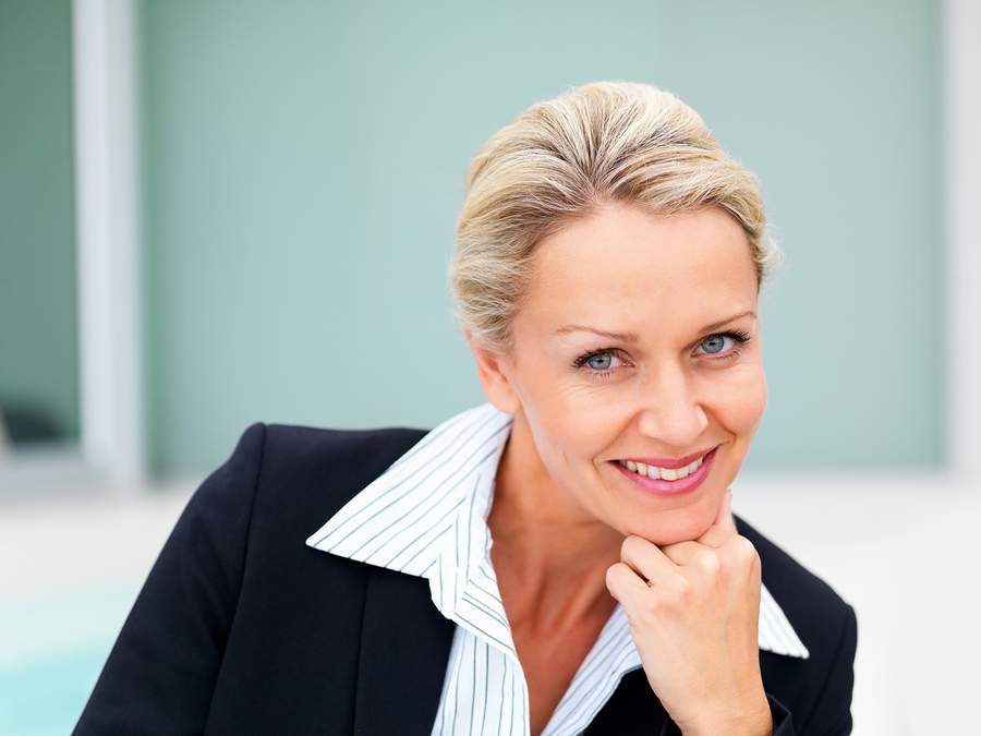 woman smiling